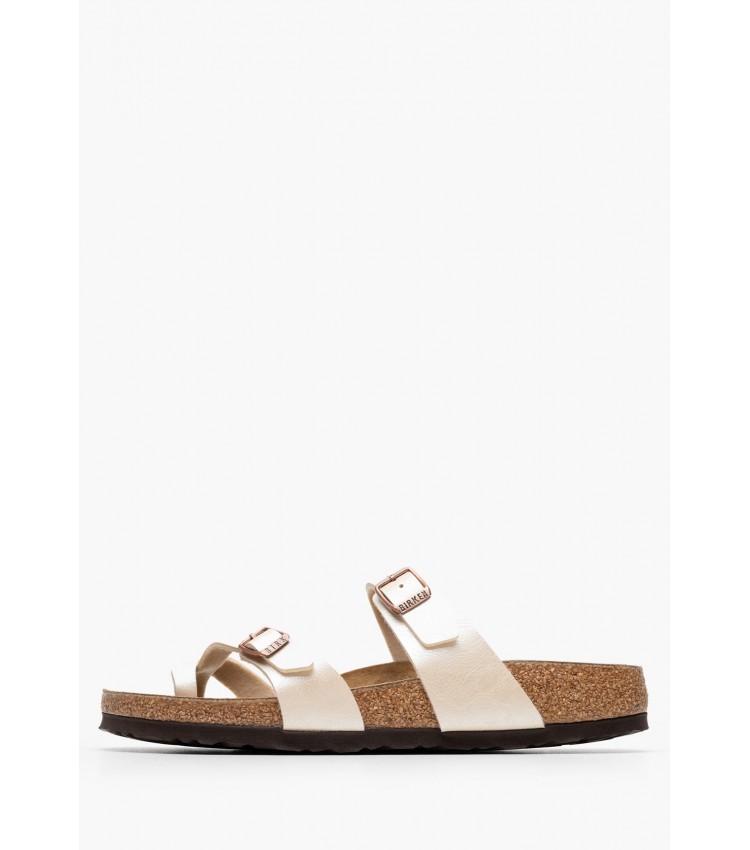 Γυναικεία Flats Mayari.Flor Μπεζ ECOleather Birkenstock Γυναικεία Flats Mayari.Flor Μπεζ ECOleather Birkenstock