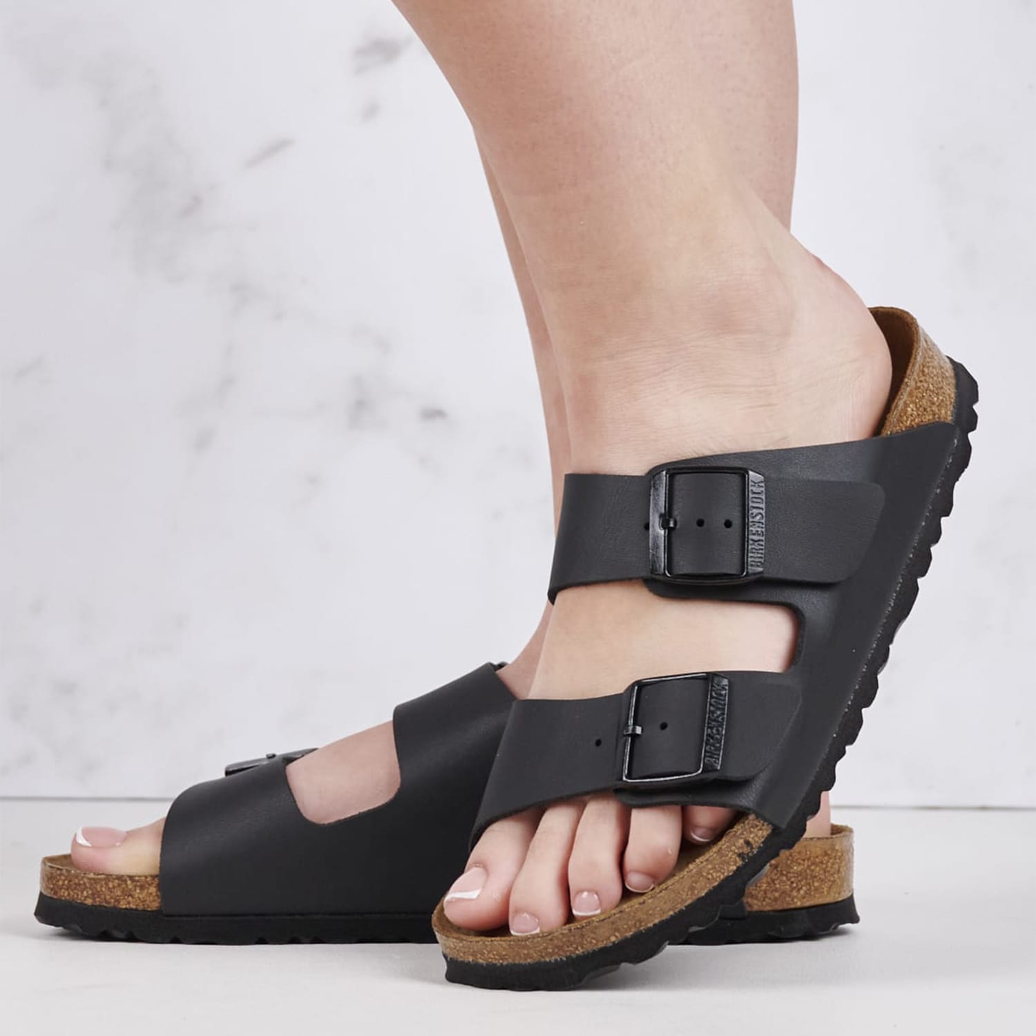 Γυναικεία Flats Sfb.Arizona Μαύρο ECOleather Birkenstock