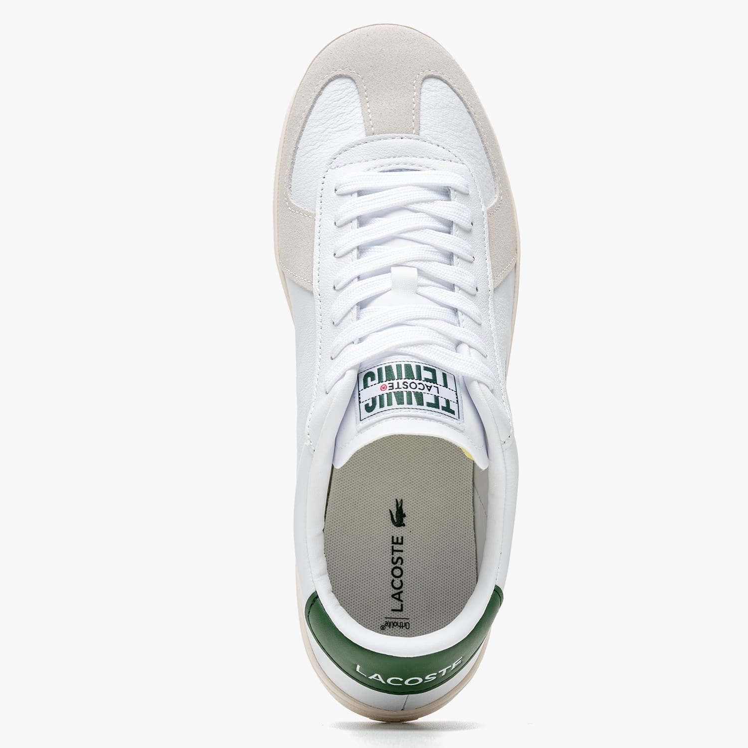 Ανδρικά Παπούτσια Casual Baseshot.Core Άσπρο Δέρμα Lacoste Ανδρικά Παπούτσια Casual Baseshot.Core Άσπρο Δέρμα Lacoste