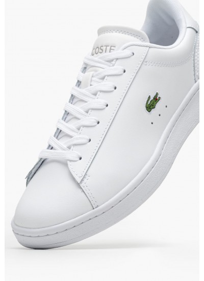 Γυναικεία Παπούτσια Casual Carnaby.21G Άσπρο Δέρμα Lacoste