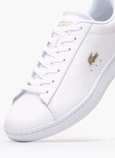 Γυναικεία Παπούτσια Casual Court.Zero Μπεζ Δέρμα Lacoste