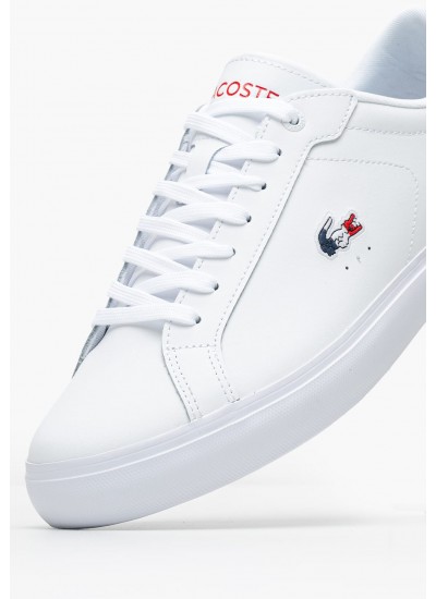 Ανδρικά Παπούτσια Casual Court.125 Άσπρο Δέρμα Lacoste