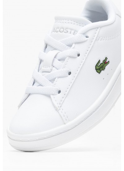 Παιδικά Παπούτσια Casual Crt.Carnaby Άσπρο ECOleather Lacoste