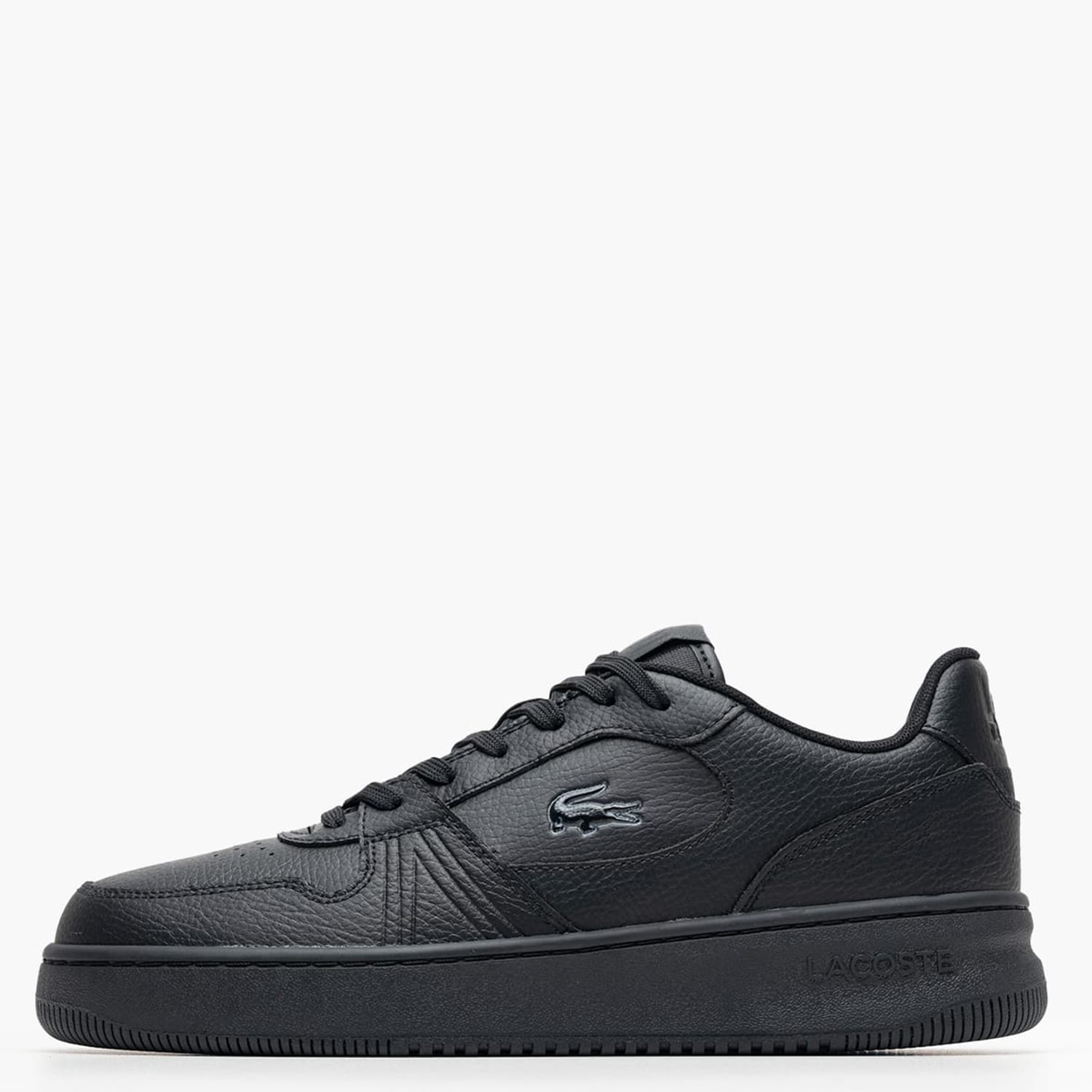 Ανδρικά Παπούτσια Casual L001.Gset Μαύρο Δέρμα Lacoste