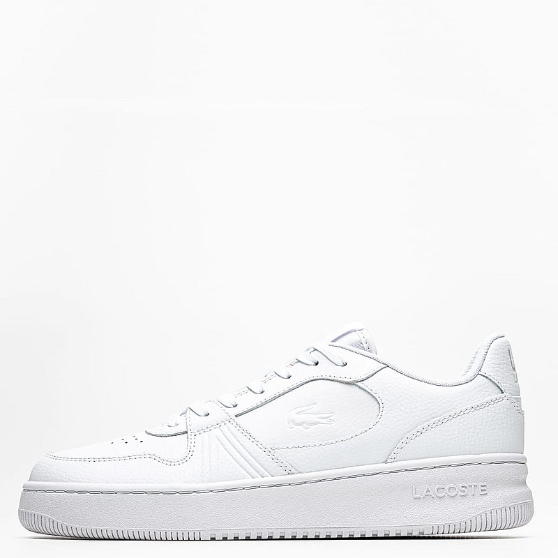 Ανδρικά Παπούτσια Casual L001.Gset Άσπρο Δέρμα Lacoste
