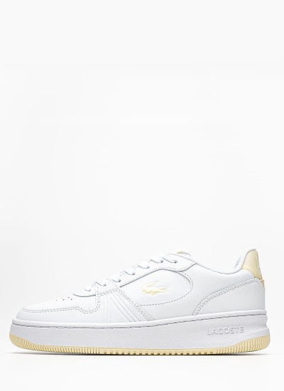 Γυναικεία Παπούτσια Casual Court.Zero Μπεζ Δέρμα Lacoste