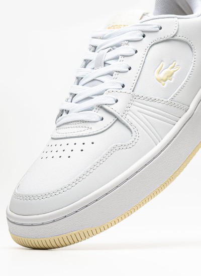 Γυναικεία Παπούτσια Casual Court.Zero Μπεζ Δέρμα Lacoste