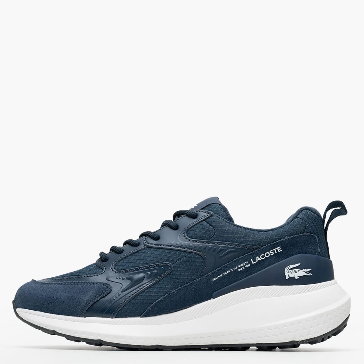 Ανδρικά Παπούτσια Casual L003.Ath Μπλε Δέρμα-Ύφασμα Lacoste