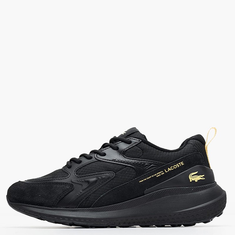 Ανδρικά Παπούτσια Casual L003.Evo.1 Μαύρο Δέρμα-Ύφασμα Lacoste