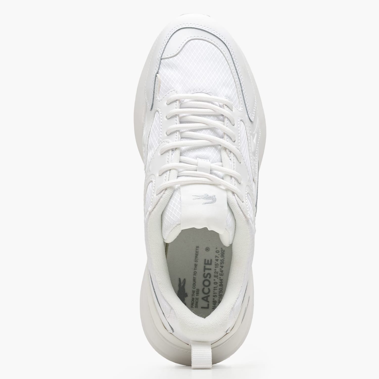 Ανδρικά Παπούτσια Casual L003.Evo.2 Άσπρο ECOleather-Ύφασμα Lacoste Ανδρικά Παπούτσια Casual L003.Evo.2 Άσπρο ECOleather-Ύφασμα Lacoste