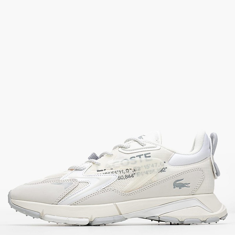 Ανδρικά Παπούτσια Casual L003.Tech Άσπρο Δέρμα-Ύφασμα Lacoste