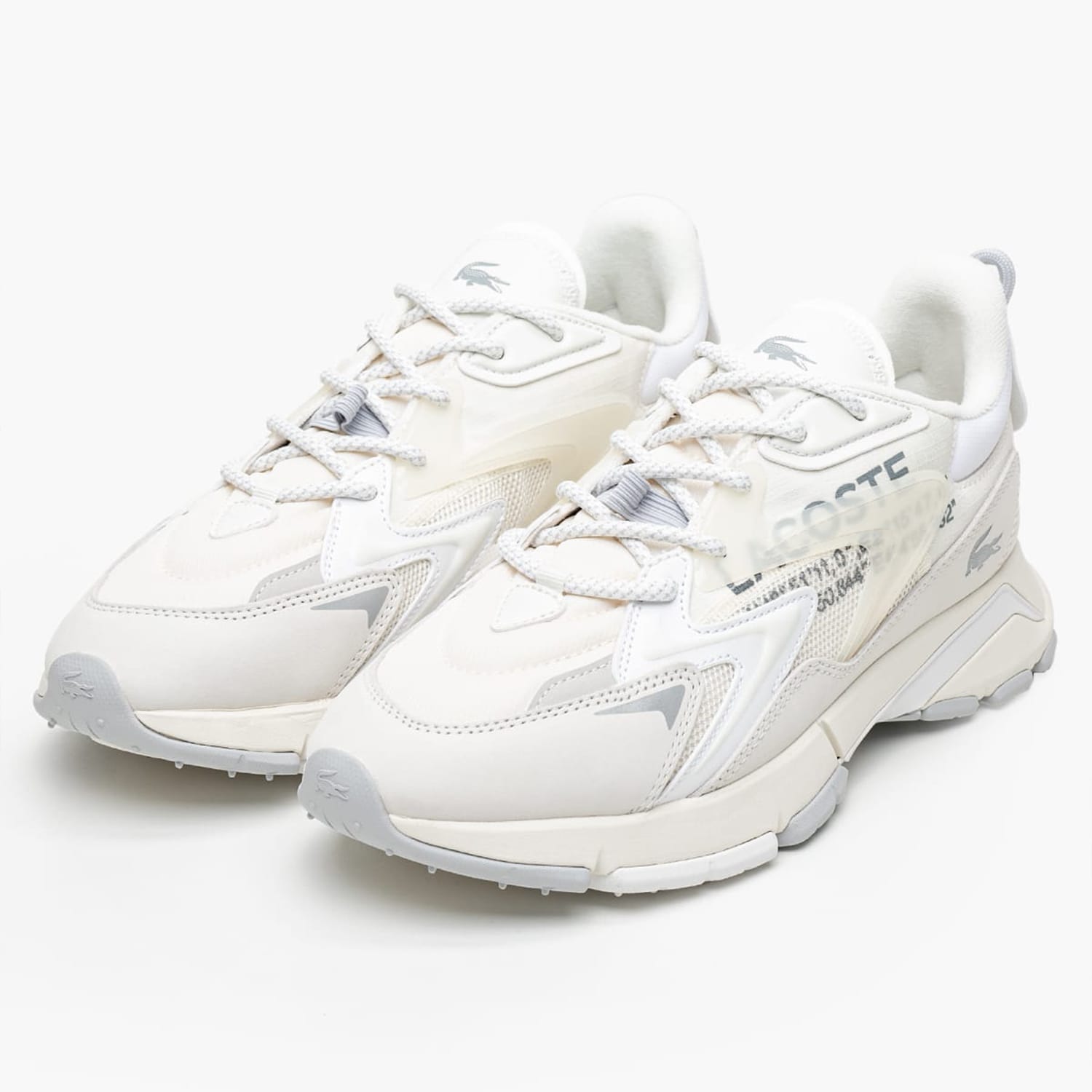 Ανδρικά Παπούτσια Casual L003.Tech Άσπρο Δέρμα-Ύφασμα Lacoste Ανδρικά Παπούτσια Casual L003.Tech Άσπρο Δέρμα-Ύφασμα Lacoste