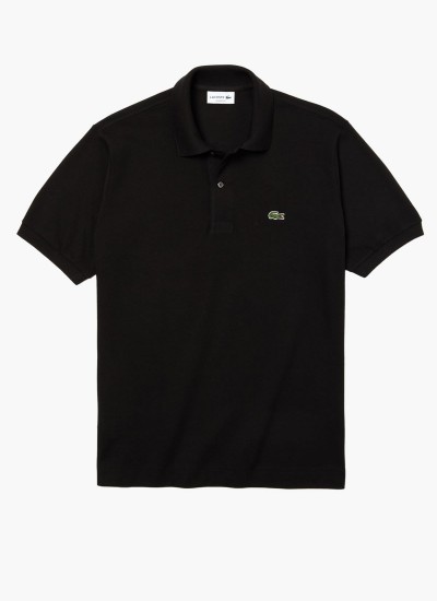 Ανδρικές Μπλούζες L1212 Μαύρο Βαμβάκι Lacoste