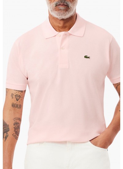 Ανδρικές Μπλούζες TH2508 Μαύρο Βαμβάκι Lacoste