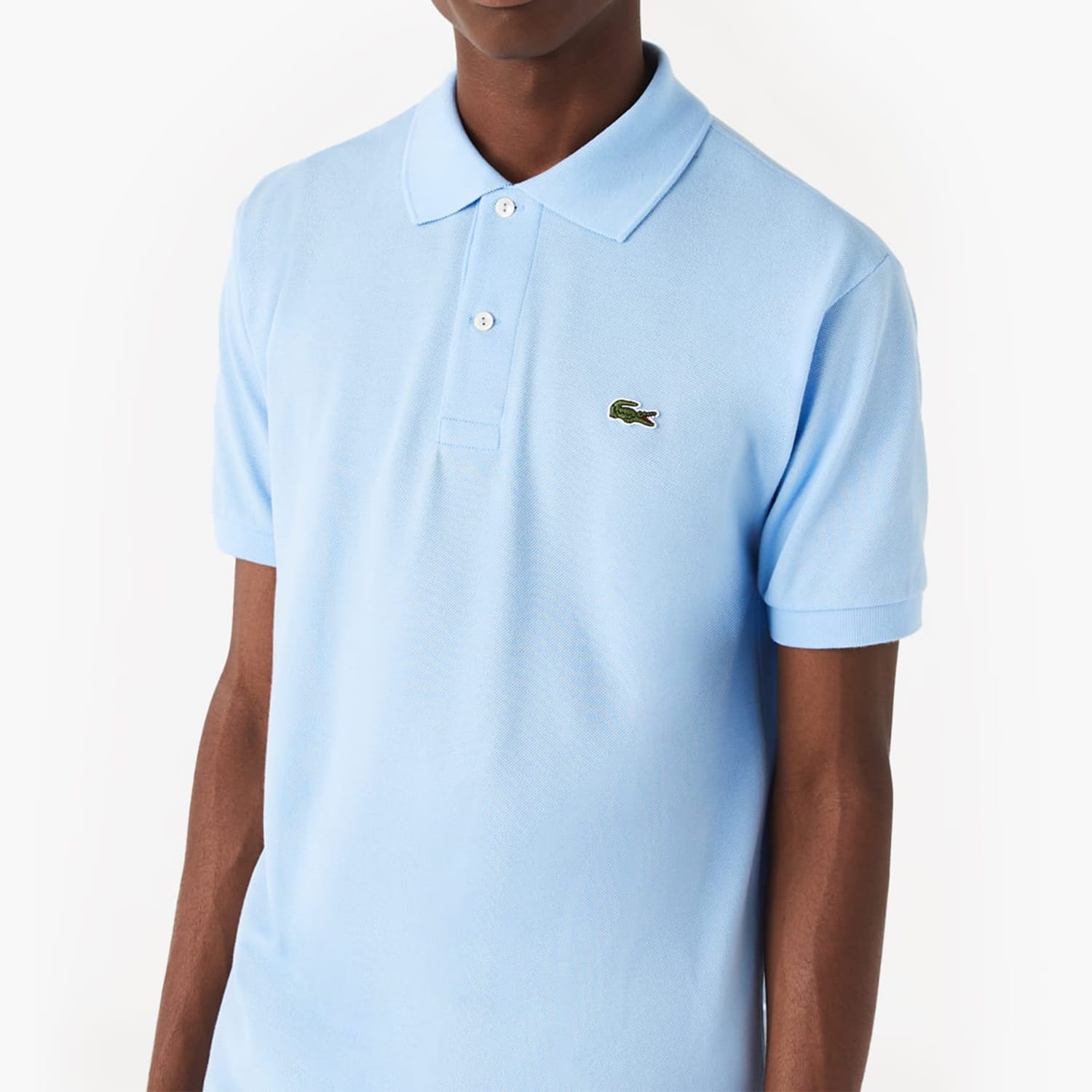 Ανδρικές Μπλούζες L1212 Μπλέ Ανοιχτό Βαμβάκι Lacoste