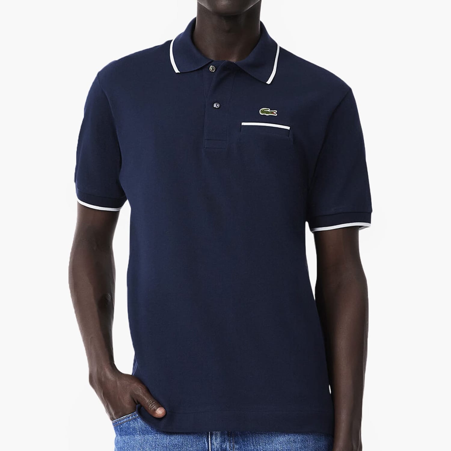 Ανδρικές Μπλούζες PH9838 Σκούρο Μπλε Βαμβάκι Lacoste