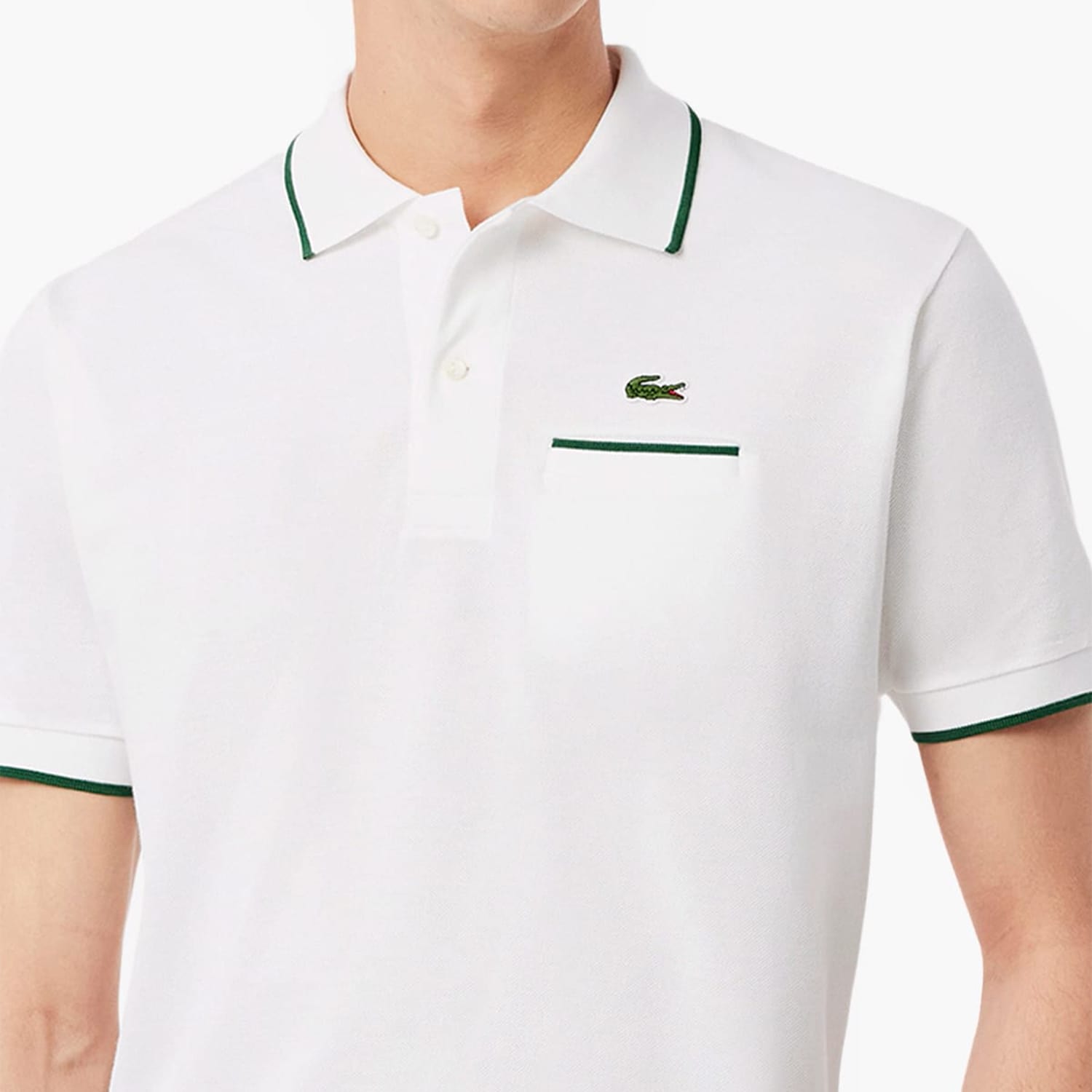 Ανδρικές Μπλούζες PH9838 Άσπρο Βαμβάκι Lacoste