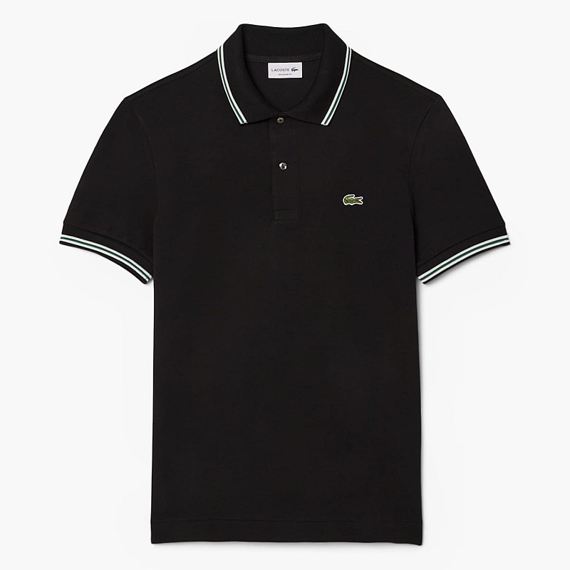 Ανδρικές Μπλούζες PH9875 Μαύρο Βαμβάκι Lacoste