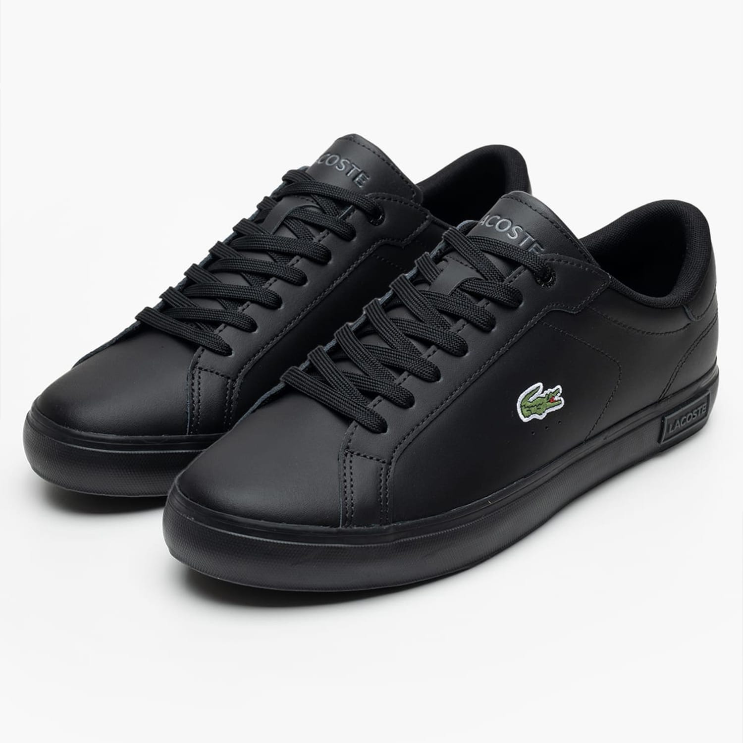 Ανδρικά Παπούτσια Casual Powercourt.125 Μαύρο Δέρμα Lacoste Ανδρικά Παπούτσια Casual Powercourt.125 Μαύρο Δέρμα Lacoste