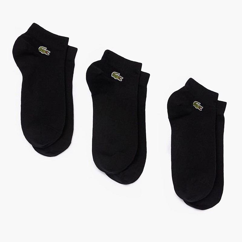 Ανδρικές Κάλτσες RA2917.3Pack Μαύρο Βαμβάκι Lacoste