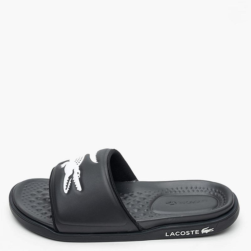 Men Flip Flops & Sandals Slide.1 Black ECOleather Lacoste
