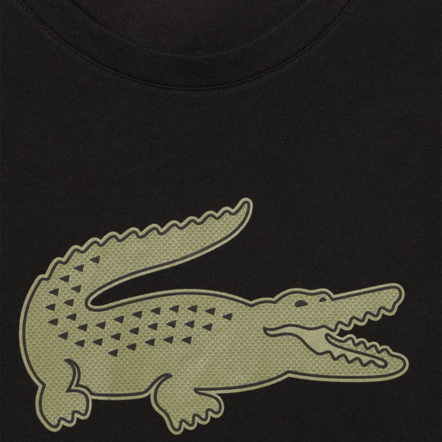 Ανδρικές Μπλούζες Sport.Print Μαύρο Βαμβάκι Lacoste Ανδρικές Μπλούζες Sport.Print Μαύρο Βαμβάκι Lacoste
