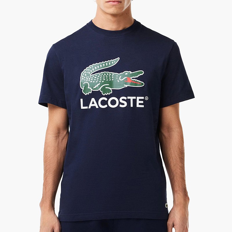 Ανδρικές Μπλούζες TH1285 Σκούρο Μπλε Βαμβάκι Lacoste
