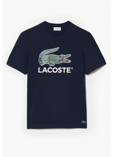 Men T-Shirts TH1285 DarkBlue Cotton Lacoste