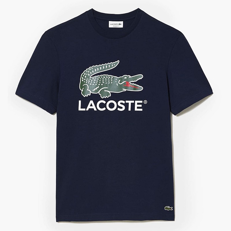 Ανδρικές Μπλούζες TH1285 Σκούρο Μπλε Βαμβάκι Lacoste