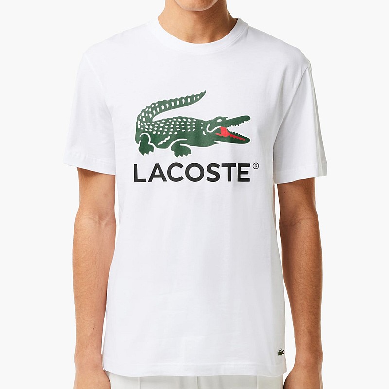 Ανδρικές Μπλούζες TH1285 Άσπρο Βαμβάκι Lacoste