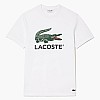 Ανδρικές Μπλούζες TH1285 Άσπρο Βαμβάκι Lacoste Ανδρικές Μπλούζες TH1285 Άσπρο Βαμβάκι Lacoste