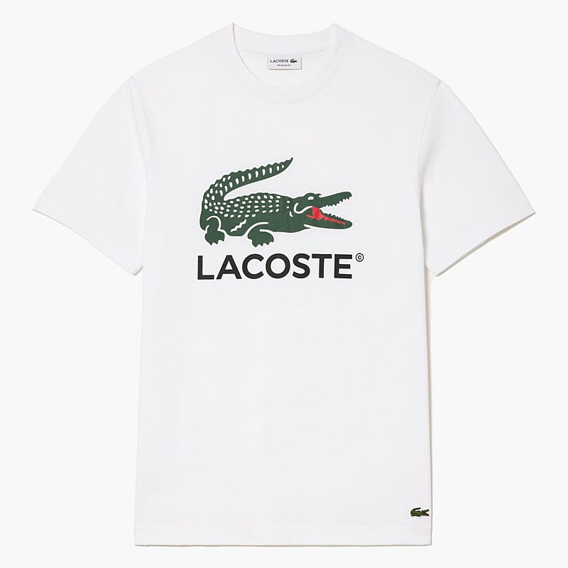 Ανδρικές Μπλούζες TH1285 Άσπρο Βαμβάκι Lacoste
