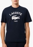 Ανδρικές Μπλούζες TH2733 Σκούρο Μπλε Βαμβάκι Lacoste