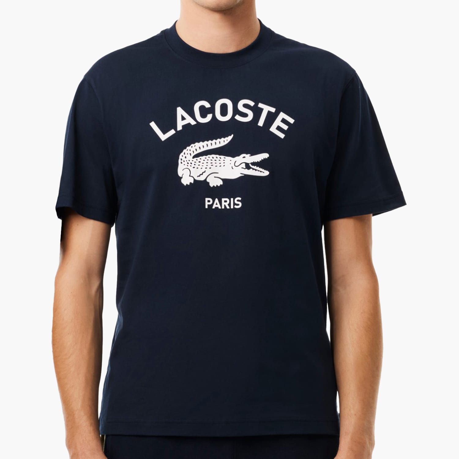Ανδρικές Μπλούζες TH2733 Σκούρο Μπλε Βαμβάκι Lacoste