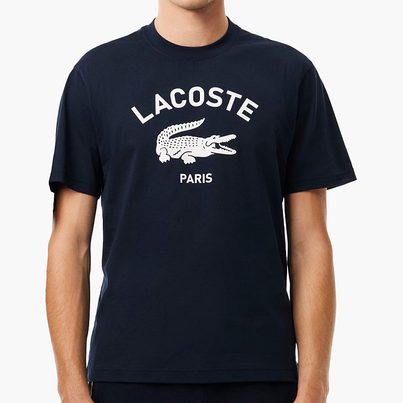 Ανδρικές Μπλούζες TH2733 Σκούρο Μπλε Βαμβάκι Lacoste