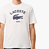 Ανδρικές Μπλούζες TH2733 Άσπρο Βαμβάκι Lacoste Ανδρικές Μπλούζες TH2733 Άσπρο Βαμβάκι Lacoste