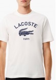 Ανδρικές Μπλούζες TH2733 Άσπρο Βαμβάκι Lacoste