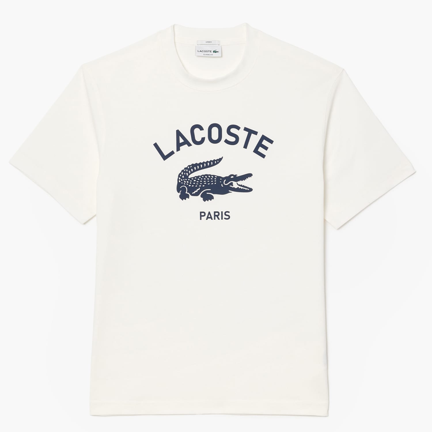 Ανδρικές Μπλούζες TH2733 Άσπρο Βαμβάκι Lacoste