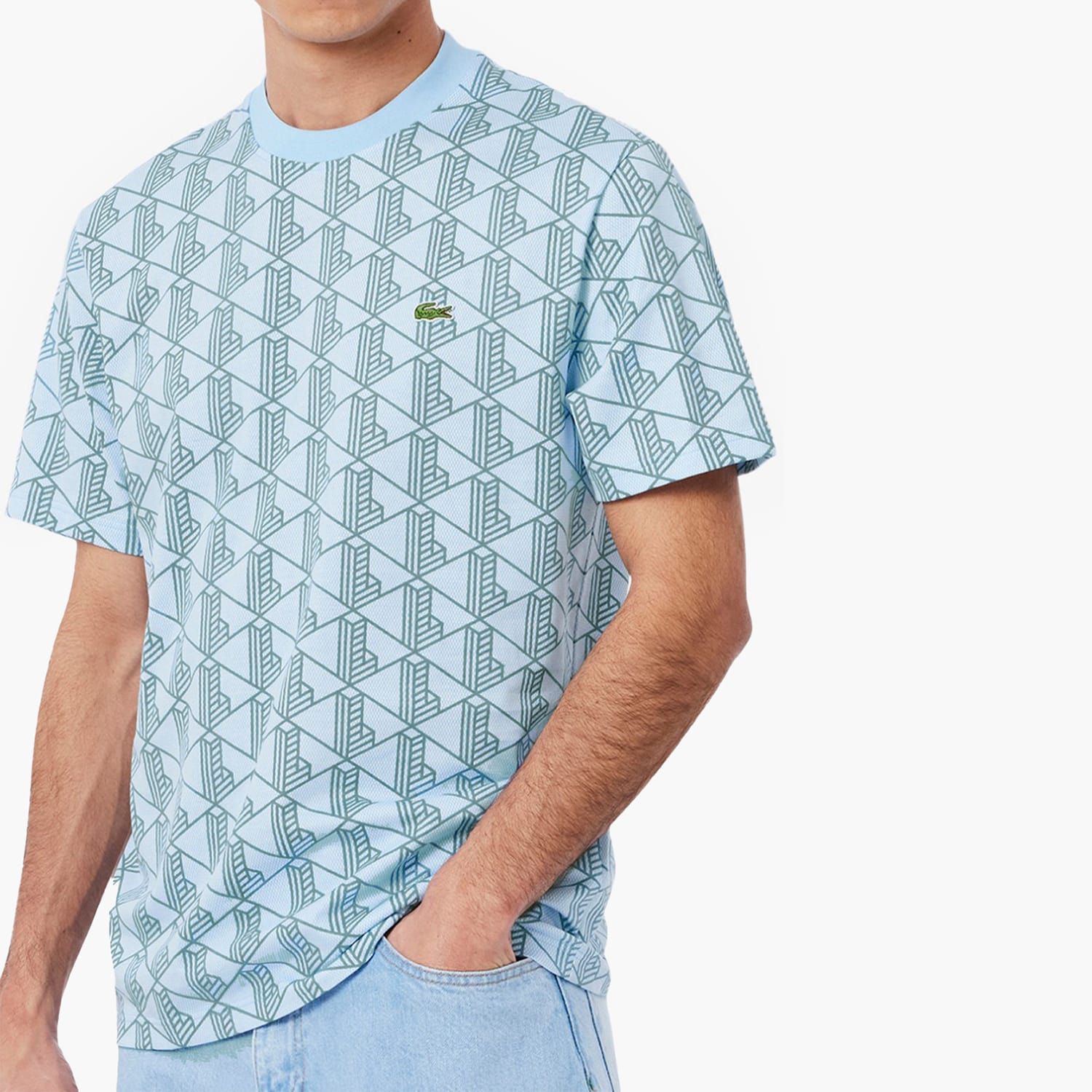 Ανδρικές Μπλούζες TH2831 Μπλε Βαμβάκι Lacoste