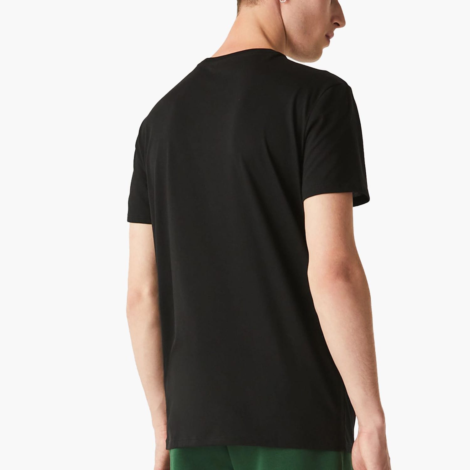 Ανδρικές Μπλούζες TH6709 Μαύρο Βαμβάκι Lacoste Ανδρικές Μπλούζες TH6709 Μαύρο Βαμβάκι Lacoste