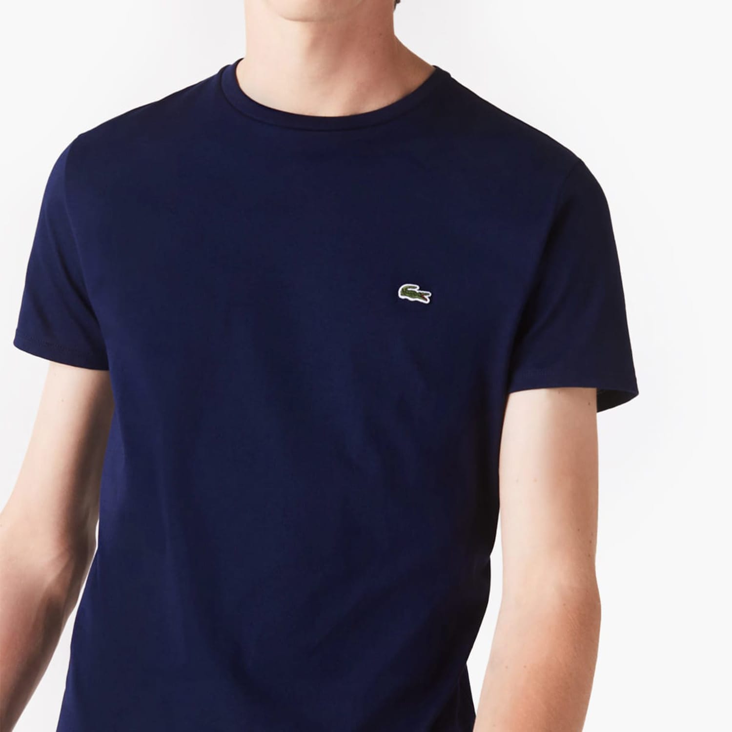 Ανδρικές Μπλούζες TH6709 Σκούρο Μπλε Βαμβάκι Lacoste