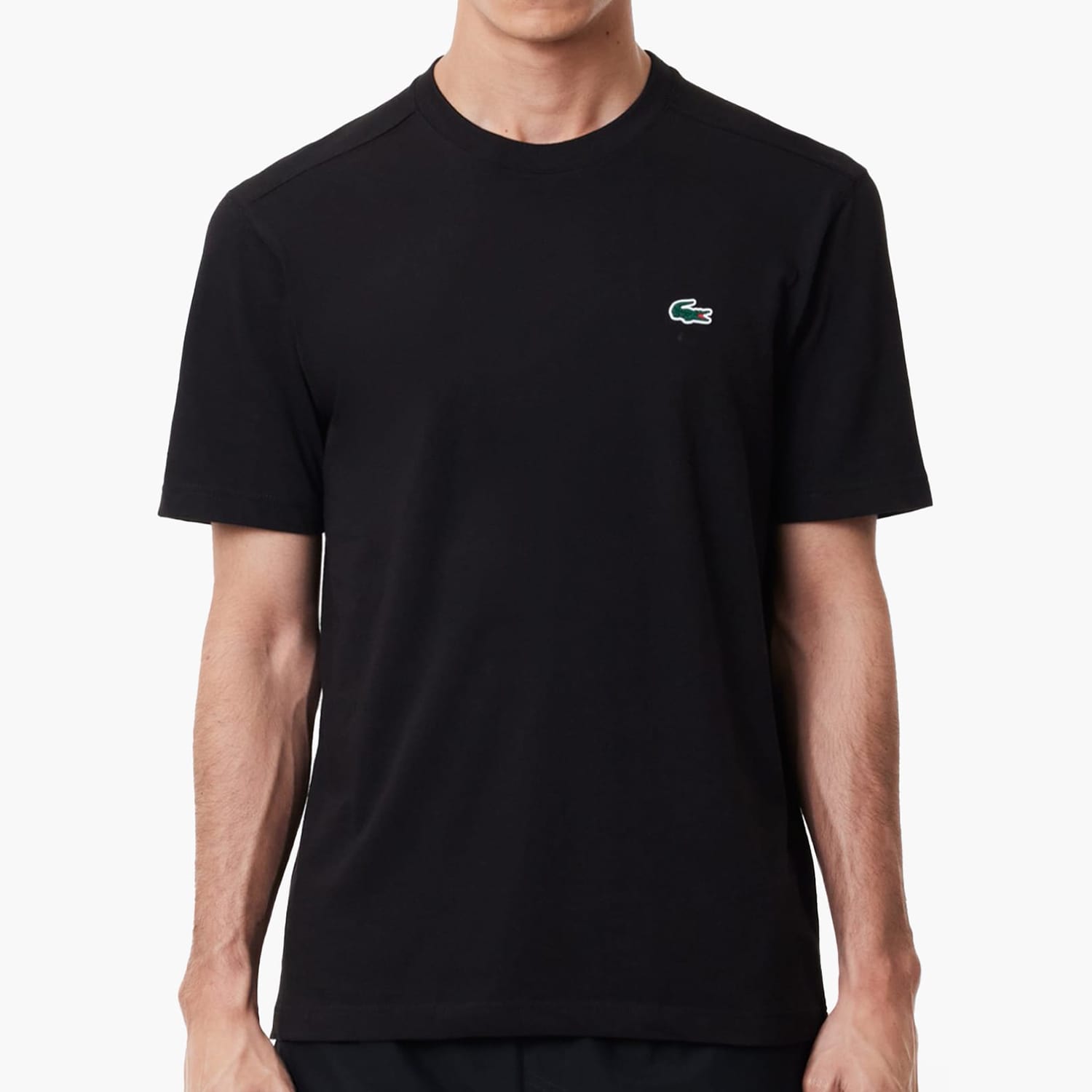Ανδρικές Μπλούζες TH7618 Μαύρο Βαμβάκι Lacoste