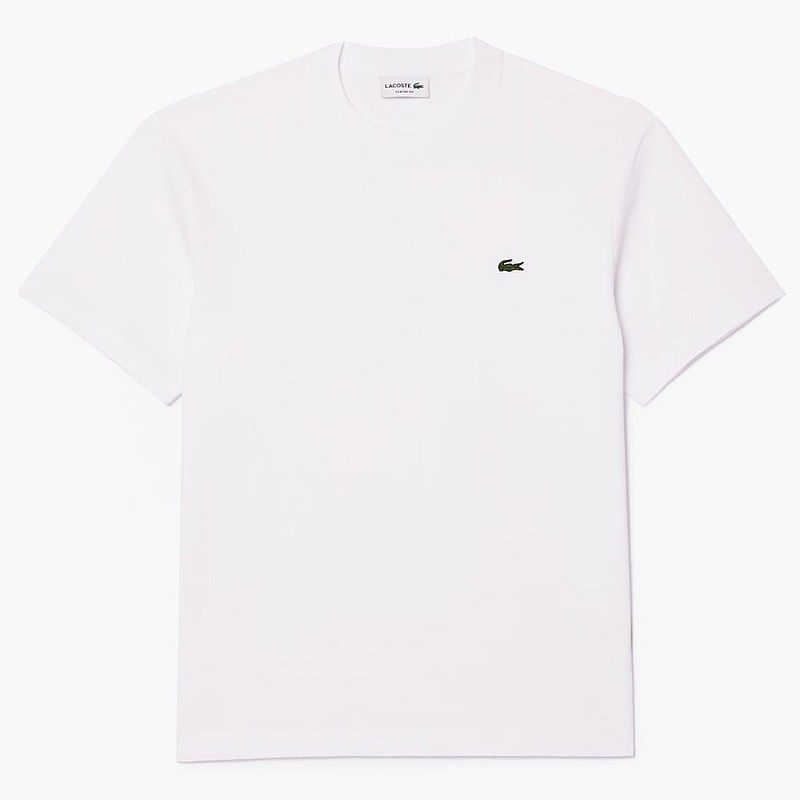 Ανδρικές Μπλούζες TH7618 Άσπρο Βαμβάκι Lacoste