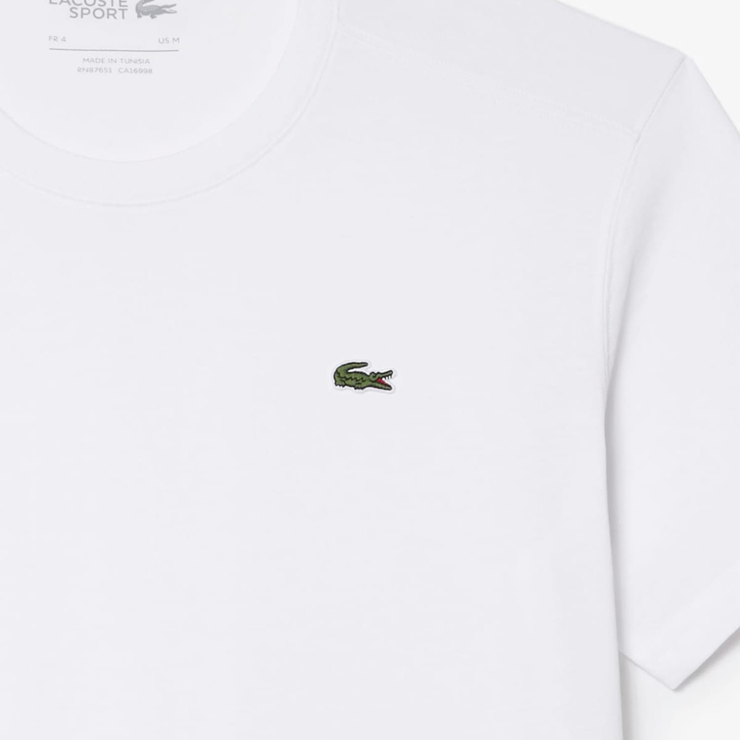 Ανδρικές Μπλούζες TH7618 Άσπρο Βαμβάκι Lacoste Ανδρικές Μπλούζες TH7618 Άσπρο Βαμβάκι Lacoste