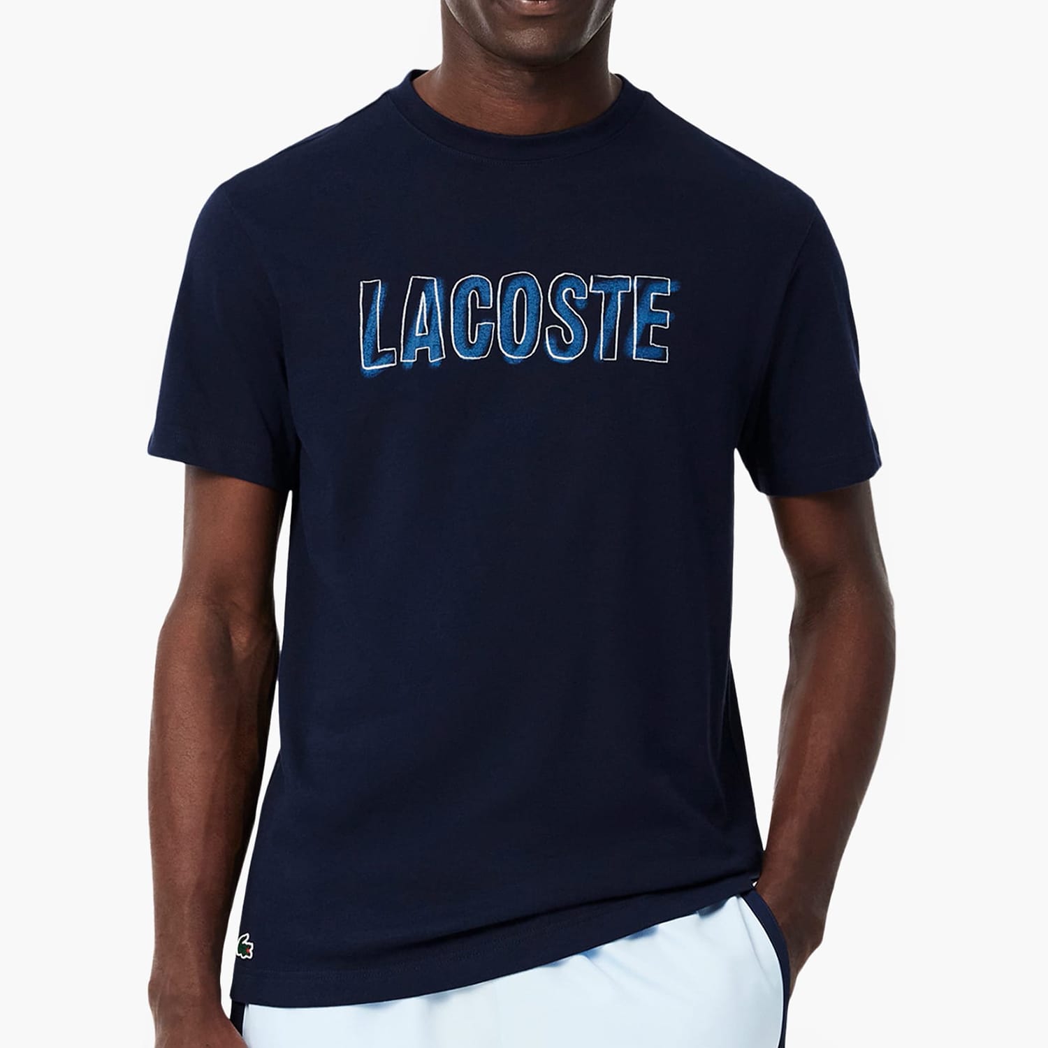 Ανδρικές Μπλούζες TH8916 Σκούρο Μπλε Βαμβάκι Lacoste