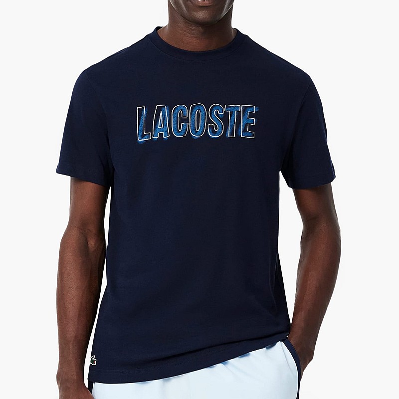 Ανδρικές Μπλούζες TH8916 Σκούρο Μπλε Βαμβάκι Lacoste