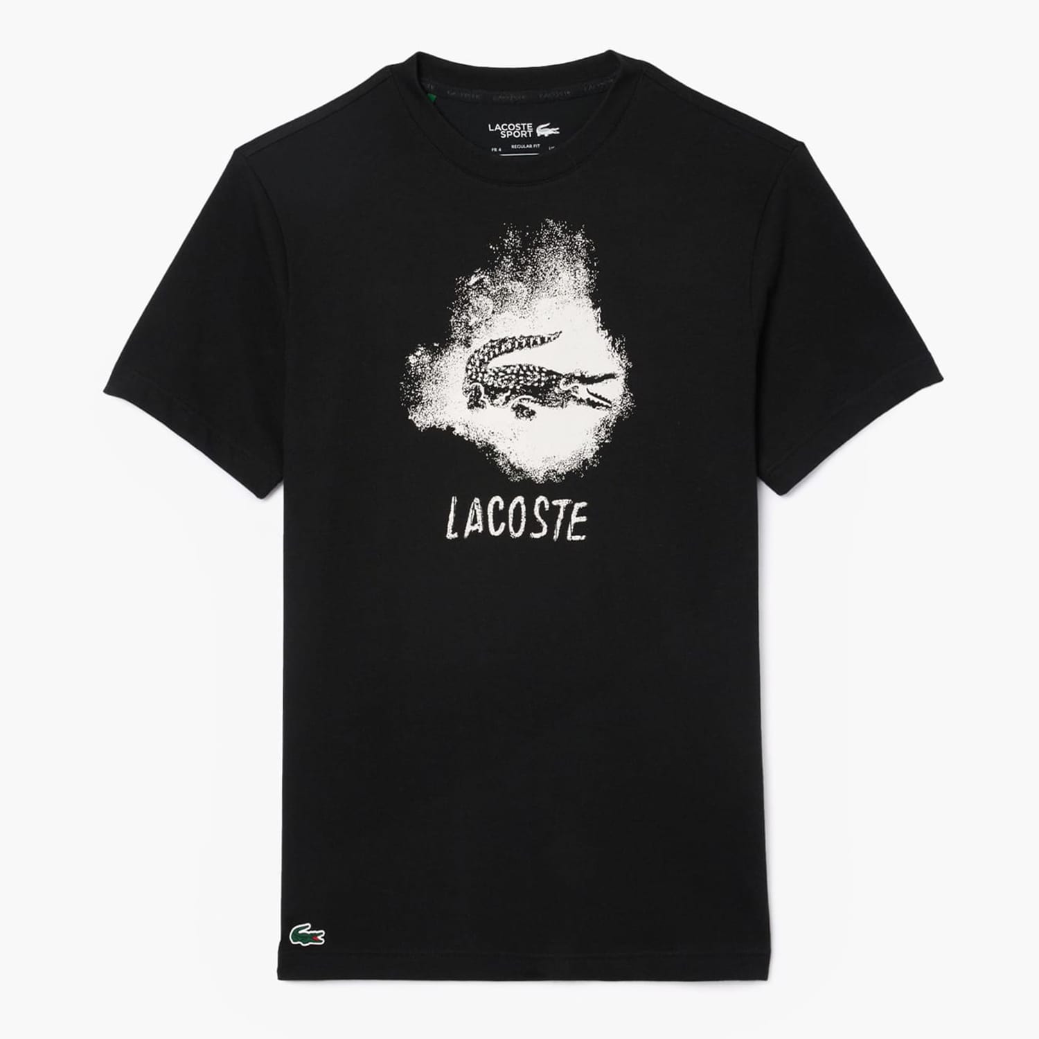 Ανδρικές Μπλούζες TH8917 Μαύρο Βαμβάκι Lacoste