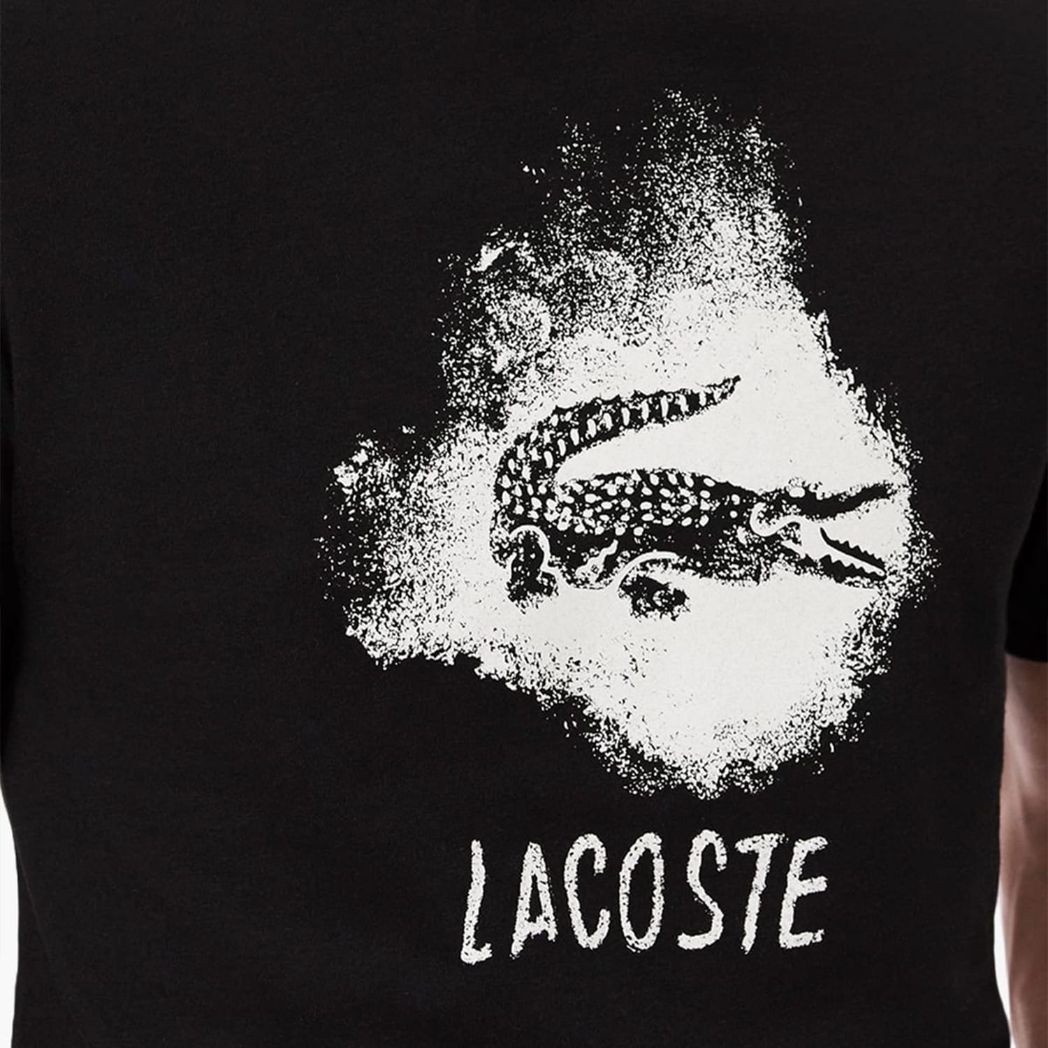 Ανδρικές Μπλούζες TH8917 Μαύρο Βαμβάκι Lacoste Ανδρικές Μπλούζες TH8917 Μαύρο Βαμβάκι Lacoste