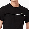 Ανδρικές Μπλούζες TH9842 Μαύρο Βαμβάκι Lacoste Ανδρικές Μπλούζες TH9842 Μαύρο Βαμβάκι Lacoste
