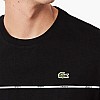 Ανδρικές Μπλούζες TH9842 Μαύρο Βαμβάκι Lacoste Ανδρικές Μπλούζες TH9842 Μαύρο Βαμβάκι Lacoste